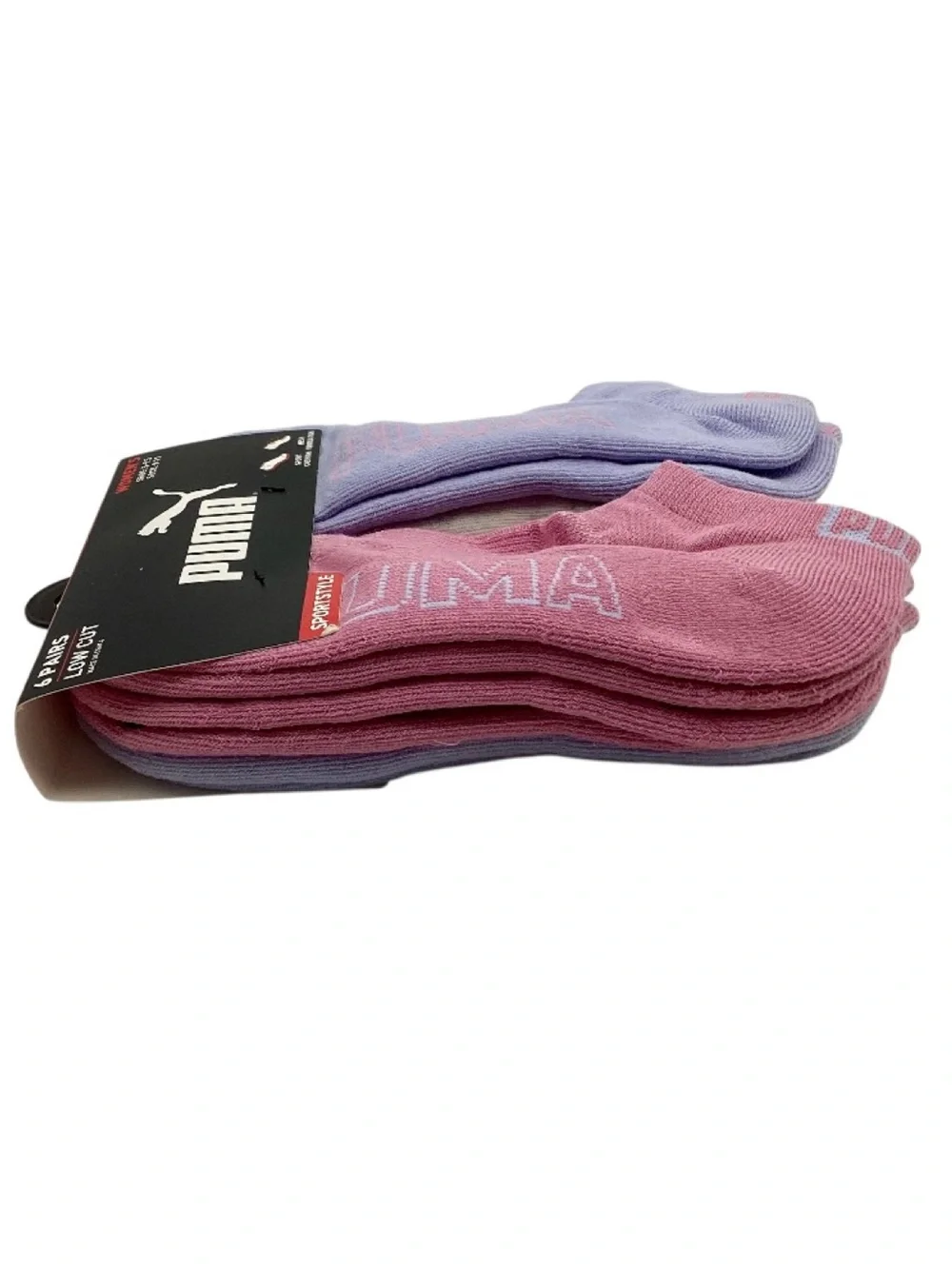 Puma 6 pk. Low Cut Sportstyle Training Socks (NWT) (Shoe Size: 5-9.5)
